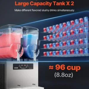 12Lx2 Tank Commercial Slushy Machine Margarita Smoothie Frozen Drink Maker