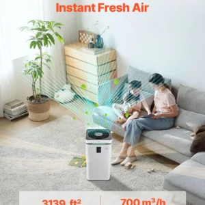 3139 ft/h Air Purifier H13 HEPA Smart Air Purifier for Home & Office