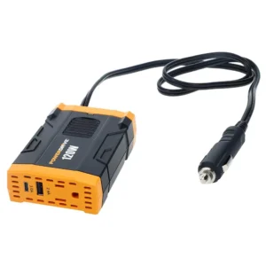 120 Watt Power Inverter Slim 12v DC to 110v AC with Outlet and 2 USB Ports