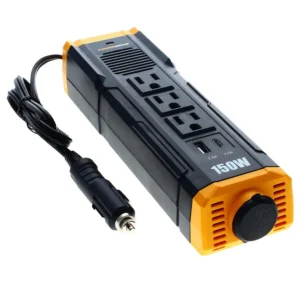 150W Car Power Inverter DC 12V to 110V AC Converter with 3 Charger Outlets